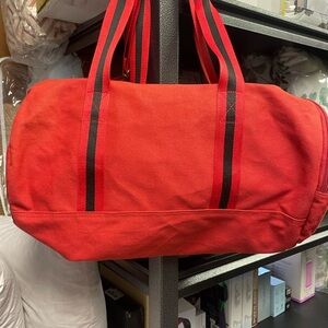 Club Room Red Canvas Duffel Bag